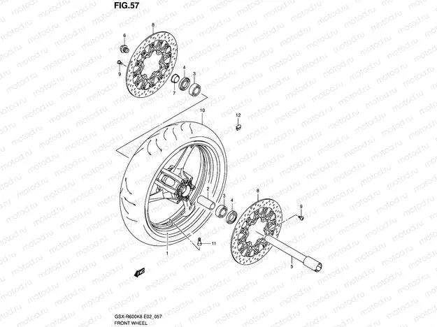57 - FRONT WHEEL