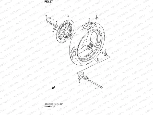 57 - FRONT WHEEL
