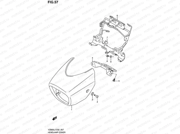 57 - HEADLAMP COVER