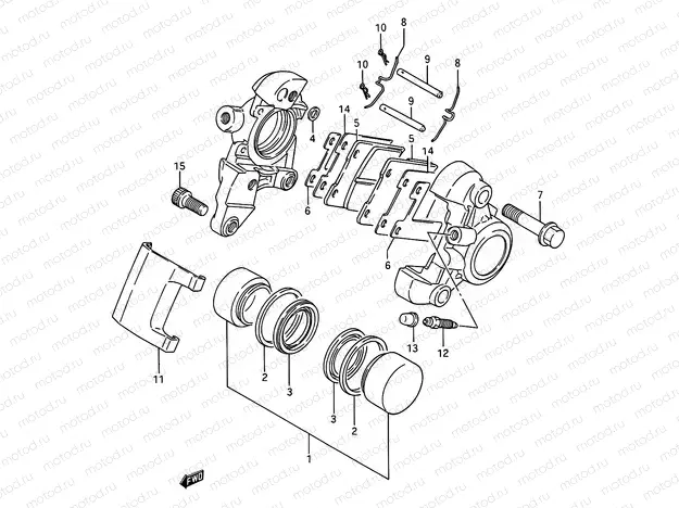 57 - REAR CALIPER (MODEL H/J/L/M/N)