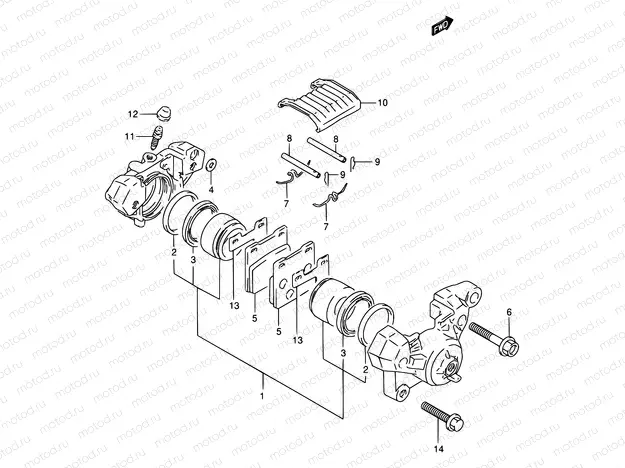 57 - REAR CALIPER (MODEL M)