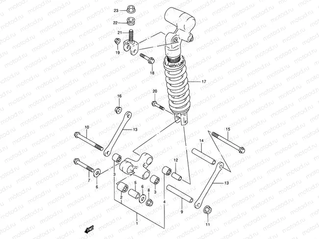 57 - REAR CUSHION LEVER (MODEL T)
