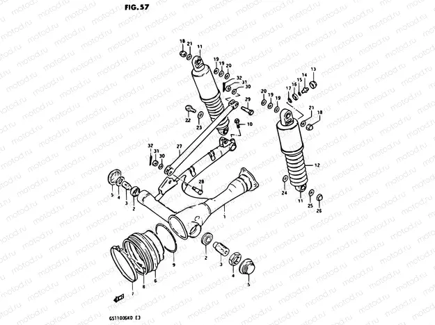 57 - REAR SWINGING ARM