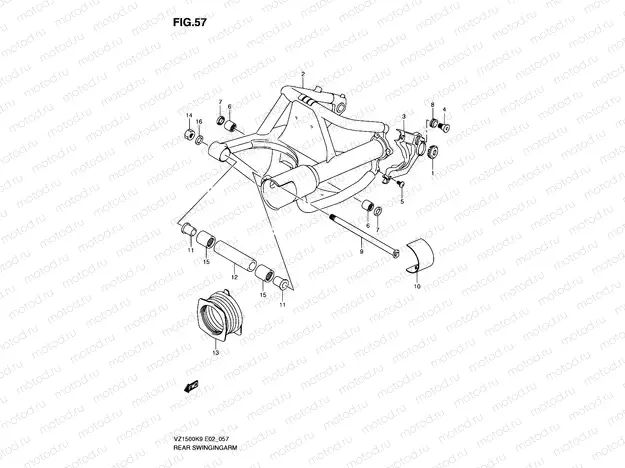 57 - REAR SWINGINGARM