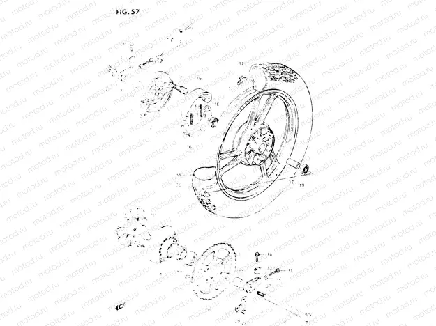 57 - REAR WHEEL