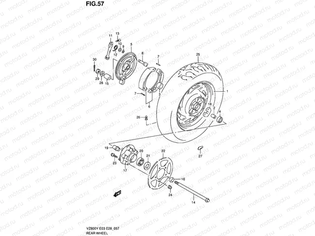 57 - REAR WHEEL