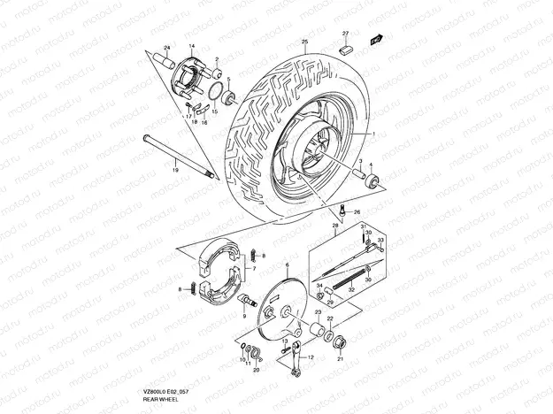 57 - REAR WHEEL