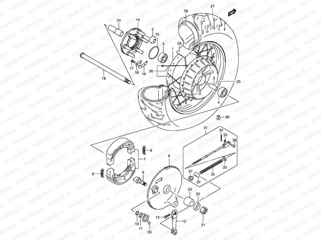 57 - REAR WHEEL