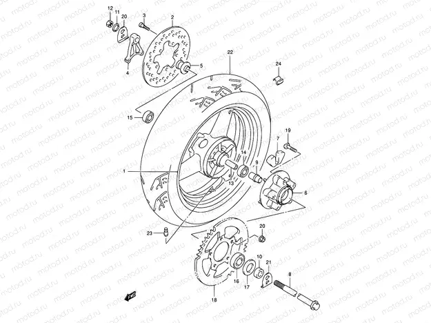57 - REAR WHEEL