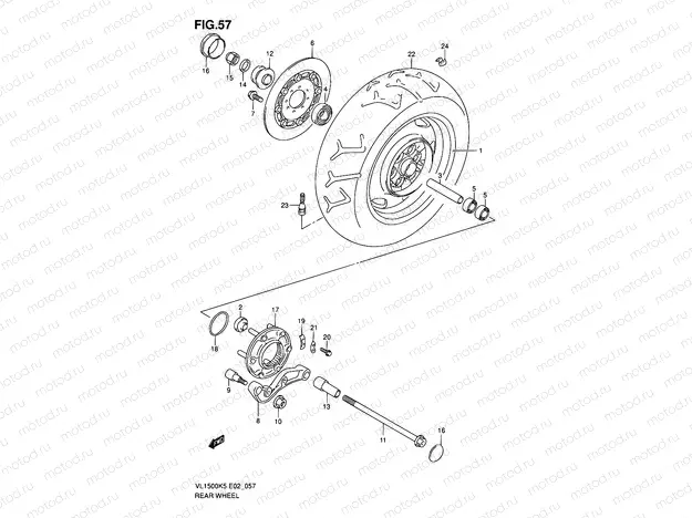 57 - REAR WHEEL