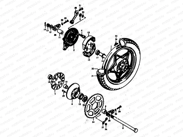 57 - REAR WHEEL (GS400EC,EN)