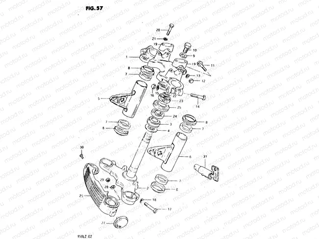 57 - STEERING STEM (MODEL Z)