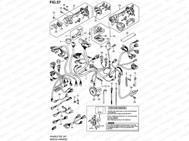 57 - WIRING HARNESS (AN400ZAL2 E02)