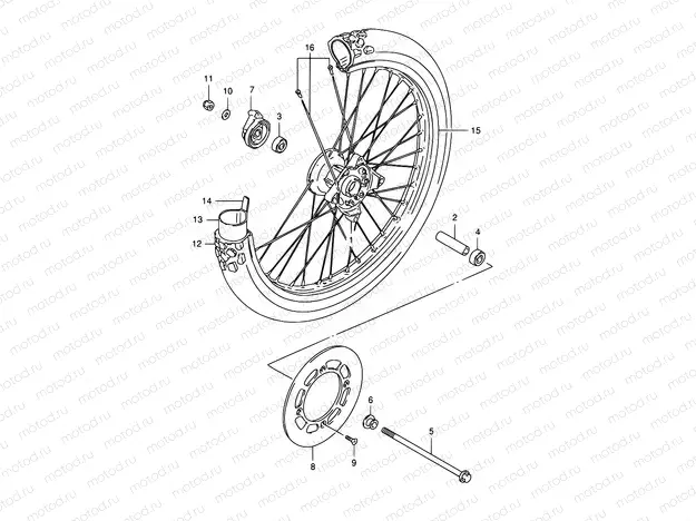 57A - FRONT WHEEL (MODEL R P09)