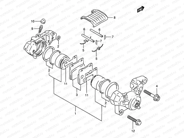 57A - REAR CALIPER (MODEL N/P/R/T/V)