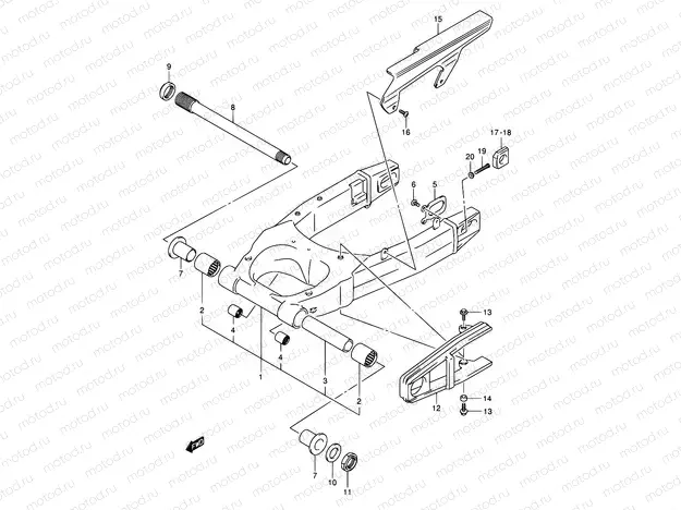 57A - REAR SWINGING ARM (MODEL K5)