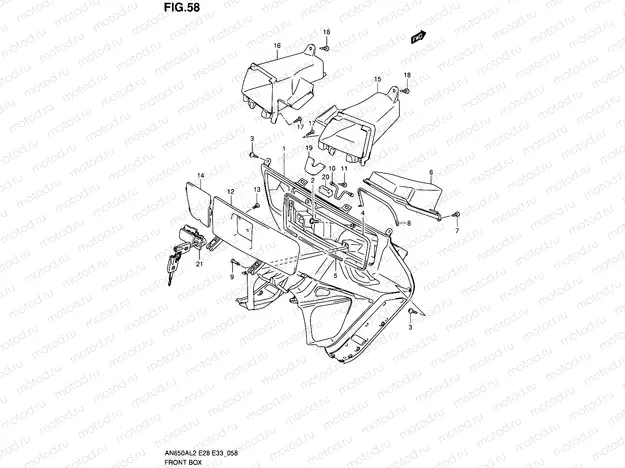 58 - FRONT BOX (AN650AL2 E28)
