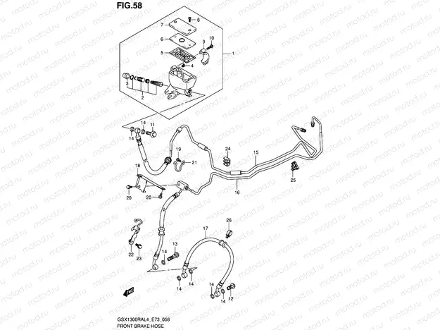 58 - FRONT BRAKE HOSE