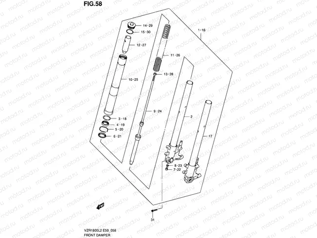 58 - FRONT DAMPER