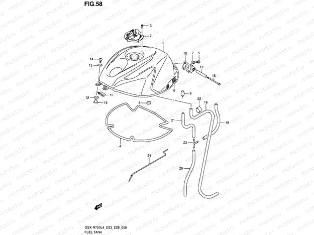 58 - FUEL TANK (GSX-R750L4 E28)