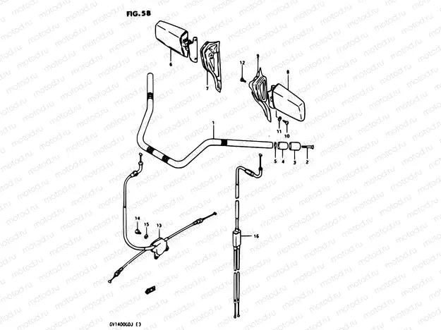 58 - HANDLEBAR-CONTROL CABLE GV1400GDG/GTG