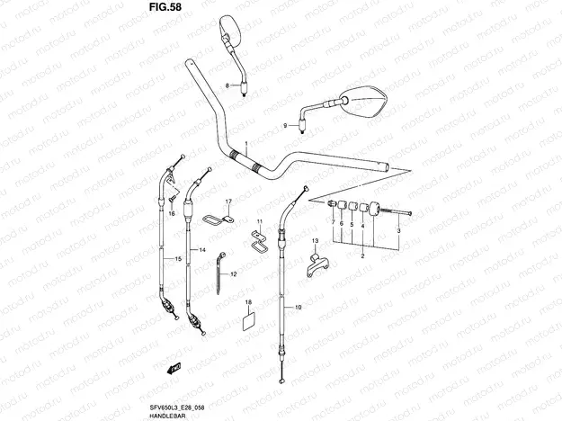 58 - HANDLEBAR (SFV650L3 E28)
