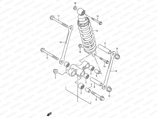58 - REAR CUSHION LEVER