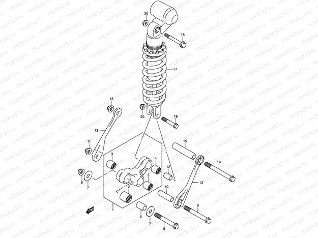 58 - REAR CUSHION LEVER