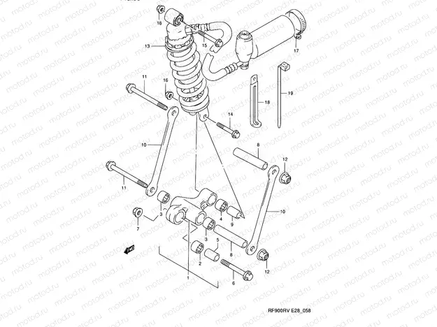 58 - REAR CUSHION LEVER