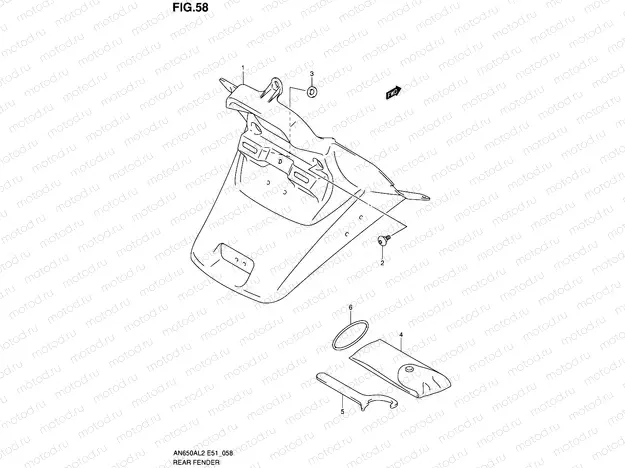 58 - REAR FENDER