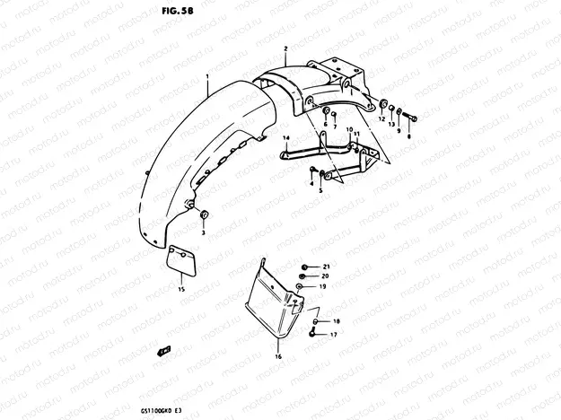 58 - REAR FENDER