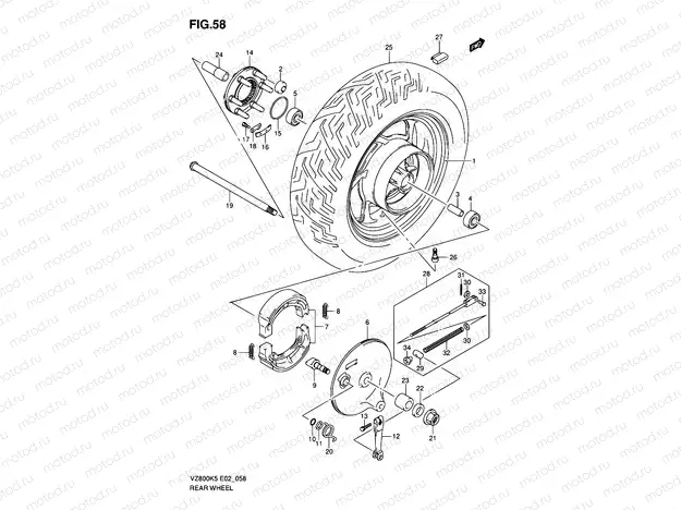 58 - REAR WHEEL