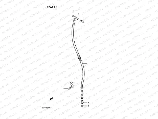 58A - FRONT BRAKE HOSE (MODEL J/K/L/M)