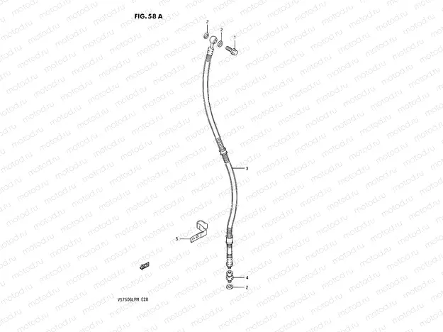 58A - FRONT BRAKE HOSE (MODEL J/K/L/M)