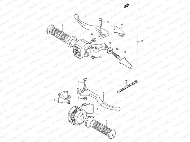 58A - HANDLE SWITCH (GS125SR,GS125ESK/ESL/ESM/ESR)