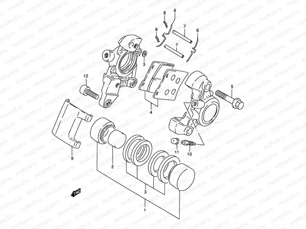 58A - REAR CALIPER (MODEL X/Y/K1)