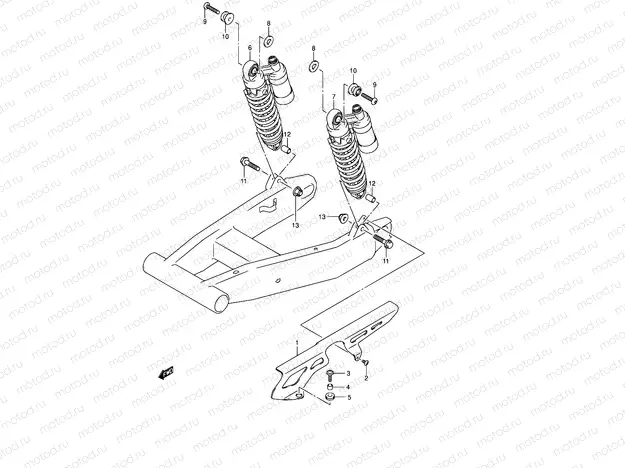 58A - REAR SHOCK ABSORBER (MODEL K4/K5)