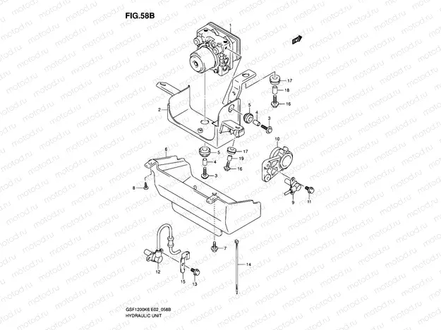 58B - HYDRAULIC UNIT (GSF1200AK6/SAK6)