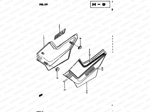 59 - FRAME COVER (GS450SD E06, E15, E24, E34)