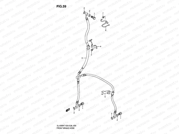 59 - FRONT BRAKE HOSE