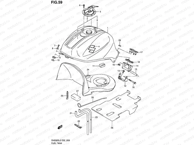 59 - FUEL TANK (SV650SAL2 E24)