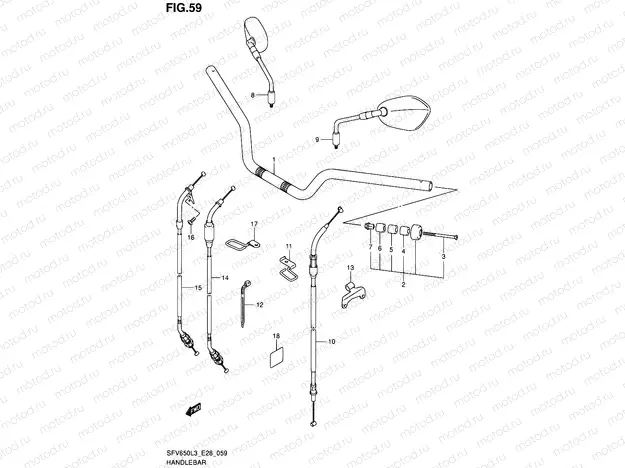 59 - HANDLEBAR (SFV650AL3 E28)