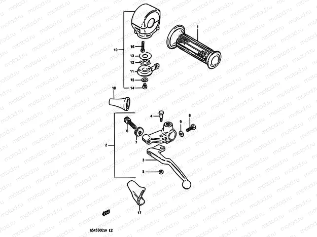 59 - LEFT HANDLE SWITCH (GSX550EF/EG)