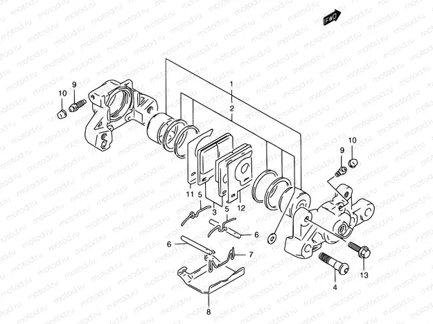59 - REAR CALIPER (GSF1200T/V/W/X/Y/ST/SV/SW/SX/SY)