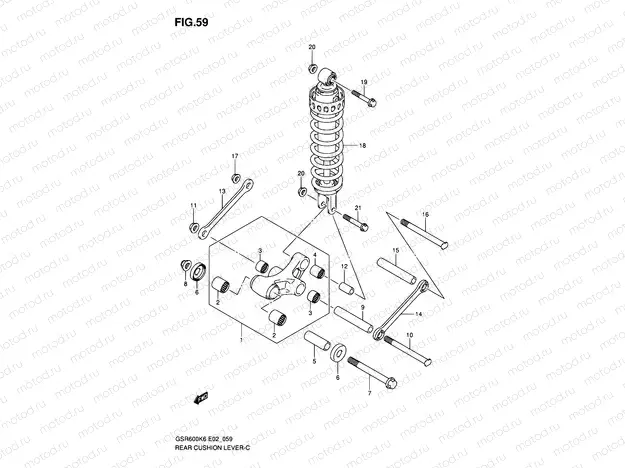 59 - REAR CUSHION LEVER