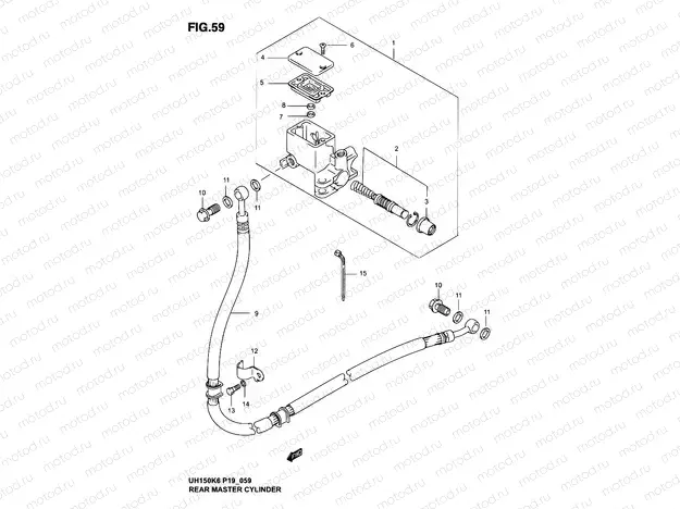 59 - REAR MASTER CYLINDER (MODEL K2/K3)