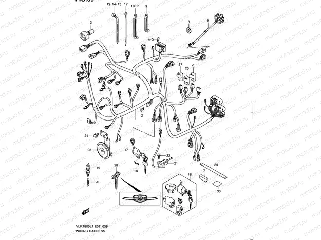 59 - WIRING HARNESS (VLR1800UFL1 E19)