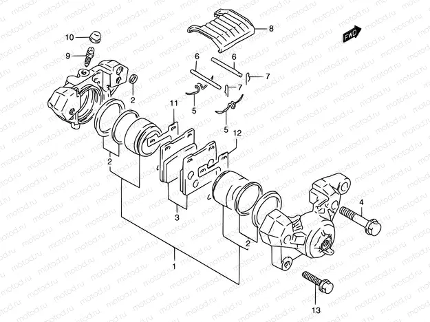 59A - REAR CALIPER (GSF1200SAV/SAW/SAX/SAY)