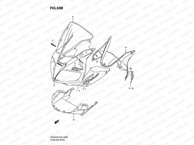 59B - COWLING BODY (MODEL L0)