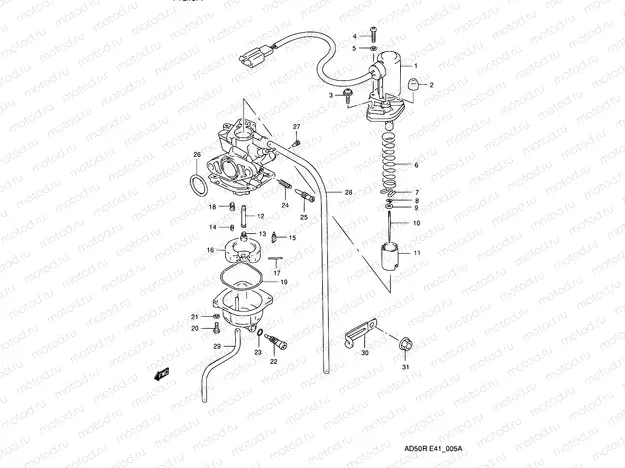 5A - CARBURETOR (MODEL K E06 ~E.NO.211604)